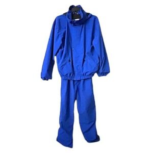 VTG Unique‎ Sales Men's XL Track Suit Blue Hytrel 80s 90s Football Sports Coach